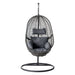 Gardeon Swing Chair Egg Hammock With Stand Outdoor Furniture Wicker Seat Black - Amazingooh Wholesale