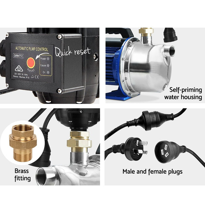 Giantz Garden Water Pump Jet High Pressure Stage Controller Garden Irrigation - Amazingooh Wholesale