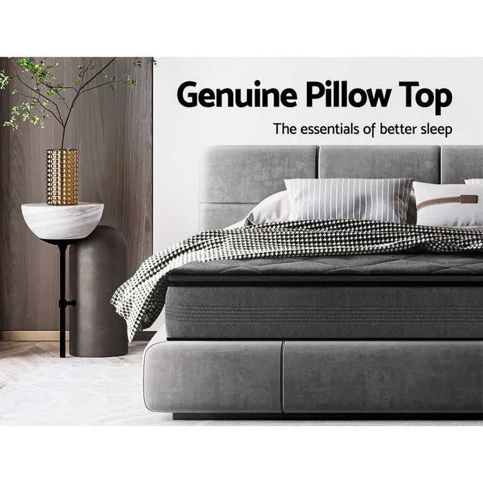 Giselle Mattress Pillow Top Bed Size Bonnell Spring Medium Firm Foam 18CM KS - Amazingooh Wholesale