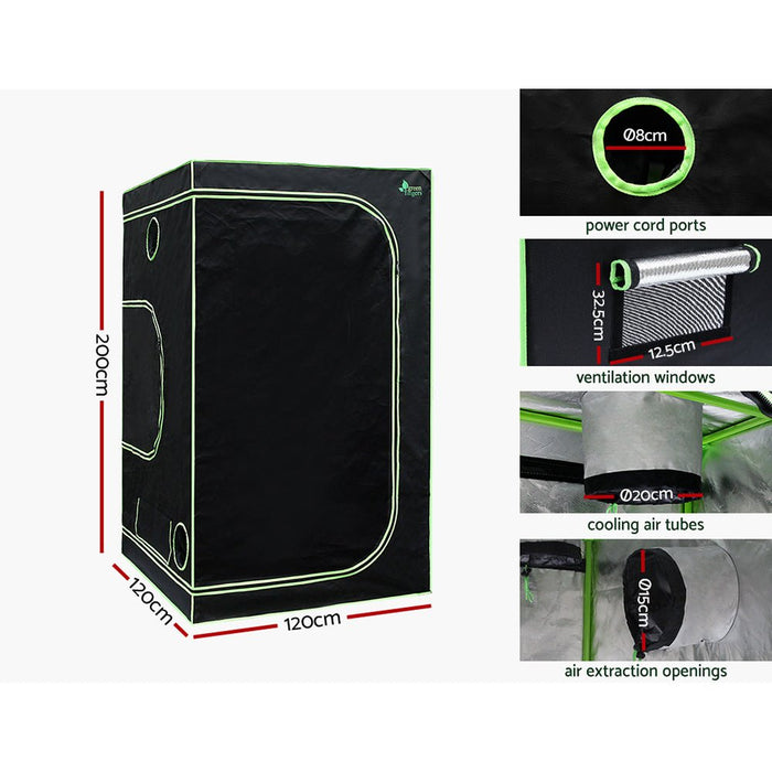 Greenfingers Grow Tent 2200W LED Grow Light Hydroponics Kits System 1.2x1.2x2M - Amazingooh Wholesale