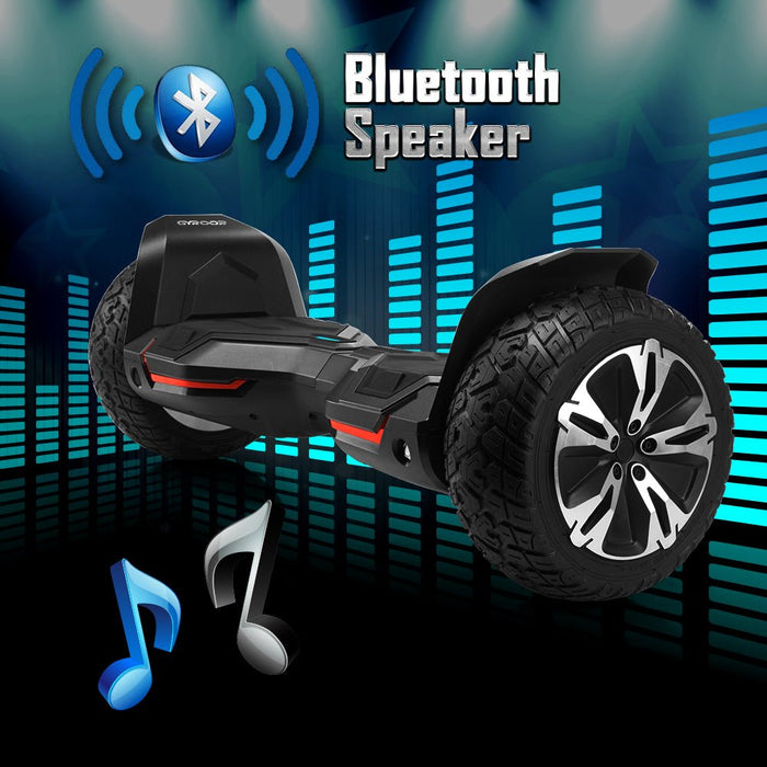 GYROOR G2 Warrior 8.5 inch All Terrain Off Road Hoverboard with Bluetooth Speakers and LED Lights, UL2272 Certified Self Balancing Scooter - amazingooh