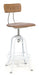 Hamptons Style White Bar Stool Chair Height Adjustable and Swivel with Natural Wood Top - Amazingooh Wholesale