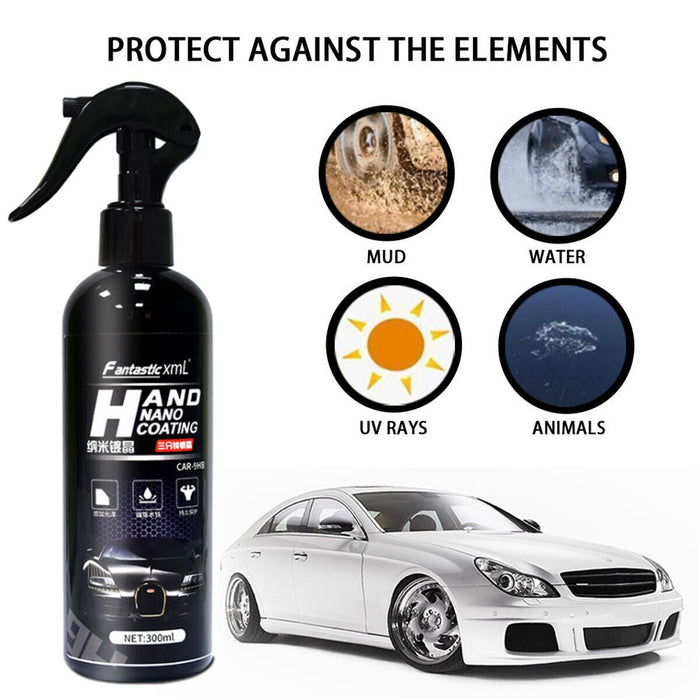 Hand Nano Coating Ceramic Car Paint Protection 9H Coating 300ml RoHs Certified - amazingooh