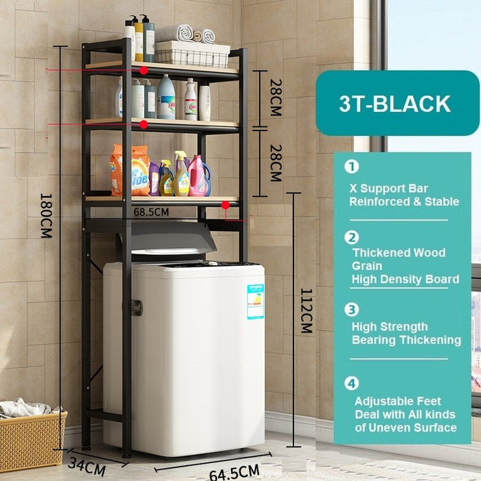 Heavy Duty Metal 3-Tier Over Washing Machine Storage Rack Shelf Organizer Stand - Amazingooh Wholesale