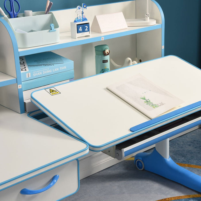 Height Adjustable Children Kids Ergonomic Study Desk Chair Set 120cm Blue Pink AU - amazingooh