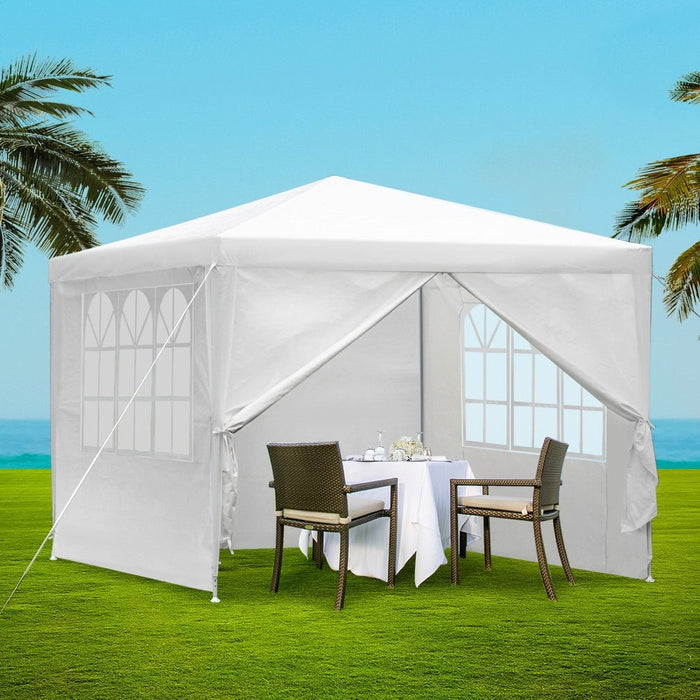 Instahut Gazebo 3x3 Outdoor Marquee Gazebos Wedding Party Camping Tent 4 Wall Panels - Amazingooh Wholesale