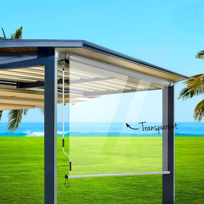 Instahut Outdoor Blind Roll Down Awning Canopy Shade Retractable Window 1.2X2.4M - Amazingooh Wholesale