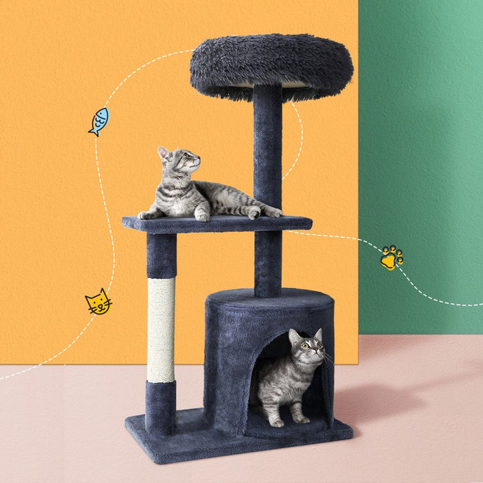 i.Pet Cat Tree Scratching Post Scratcher Tower Condo House Grey 94cm - Amazingooh Wholesale