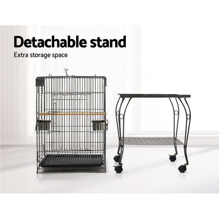 i.Pet Large Bird Cage with Perch - Black - Amazingooh Wholesale