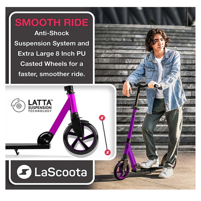 Lascoota Pulse Kick Push Commuter Scooter Teen Adult Plum - Amazingooh Wholesale