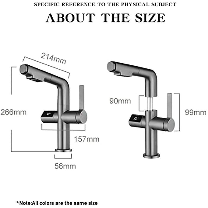 LCD Digital Display Bathroom Sink with 360 Degree Rotating Pull Out Basin With Temperature Display - Amazingooh Wholesale