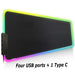 LED Gaming Mouse Pad Large 4 USB Ports RGB Extended Mousepad Keyboard Desk Anti-slip Mat - amazingooh