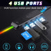 LED Gaming Mouse Pad Large 4 USB Ports RGB Extended Mousepad Keyboard Desk Anti-slip Mat - amazingooh