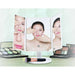 Makeup Mirror With LED Light Standing Mirror Magnifying Tri-Fold Touch - Amazingooh Wholesale