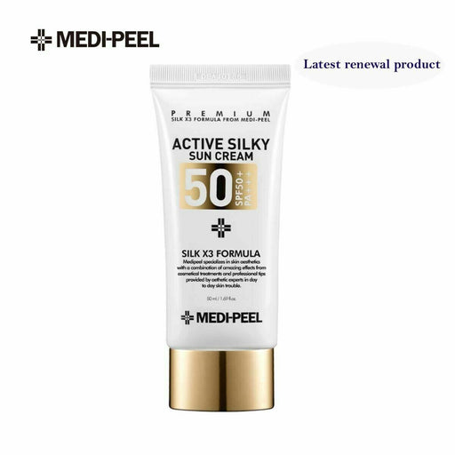 [Medipeel] Premium Active Silky Sun Cream 50ml SPF50+ PA+++ Peptide Waterproof - Amazingooh