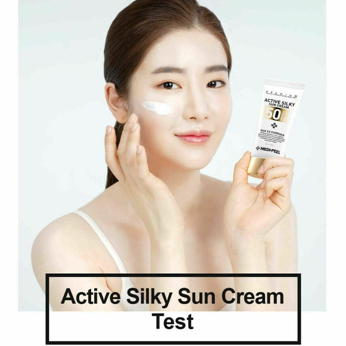 [Medipeel] Premium Active Silky Sun Cream 50ml SPF50+ PA+++ Peptide Waterproof - Amazingooh