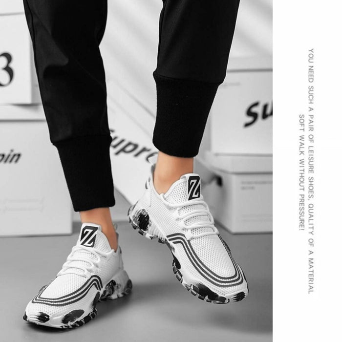 Men's Athletic Running Tennis Shoes Outdoor Sports Jogging Sneakers Walking Gym (White US 8.5=EU 42) - Amazingooh Wholesale