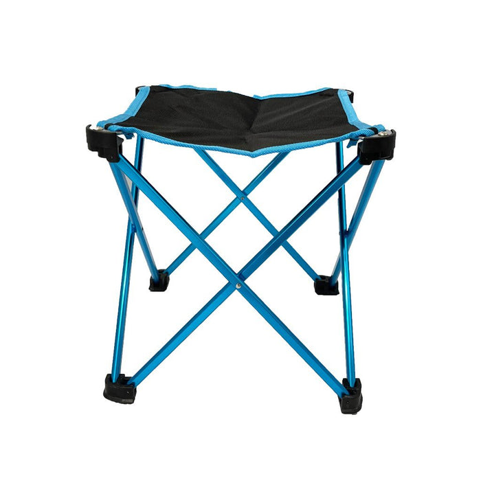 Mini Portable Outdoor Folding Stool Camping Fishing Picnic Chair Seat 80kg Blue - amazingooh