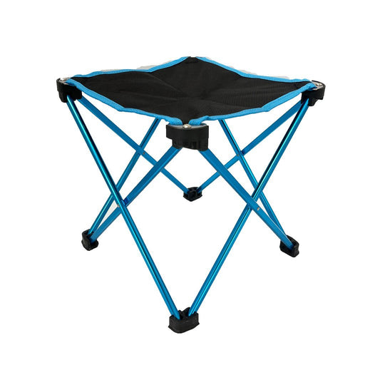 Mini Portable Outdoor Folding Stool Camping Fishing Picnic Chair Seat 80kg Blue - amazingooh