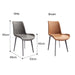 Minimal List Dining Chairs PU Retro Chair Cafe Kitchen Modern Metal Legs x2 - Amazingooh Wholesale