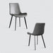 Minimal List Dining Chairs PU Retro Chair Cafe Kitchen Modern Metal Legs x2 - Amazingooh Wholesale