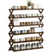 Multi-purpose Bamboo Collapsible Folding Storage Shoe Rack Shelf Organizer 100cm - amazingooh