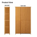 Multi Tier Bamboo Large Capacity Storage Shelf Shoe Rack Cabinet 4 Doors + 1 Drawer - amazingooh