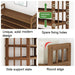 Multi-Tier Tower Bamboo Wooden Shoe Rack Corner Shelf Stand Storage Organizer - amazingooh