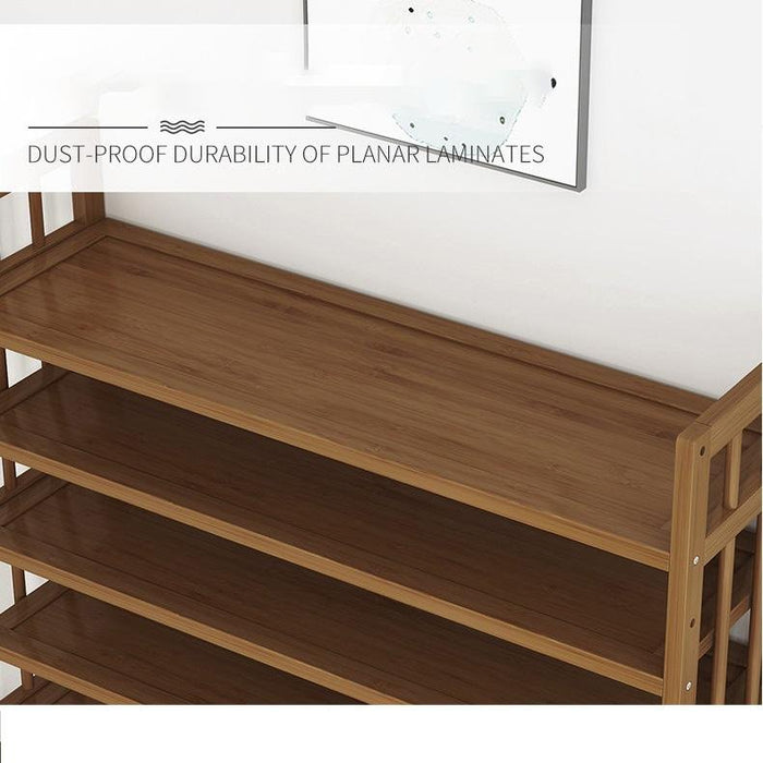 Multi-Tier Tower Bamboo Wooden Shoe Rack Corner Shelf Stand Storage Organizer - amazingooh