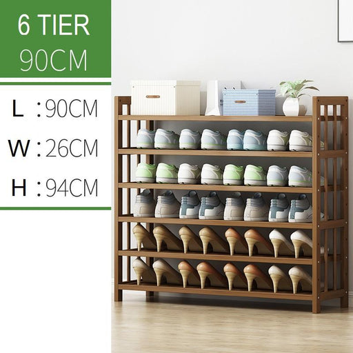 Multi-Tier Tower Bamboo Wooden Shoe Rack Corner Shelf Stand Storage Organizer - amazingooh