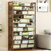 Multi-Tier Tower Bamboo Wooden Shoe Rack Corner Shelf Stand Storage Organizer - amazingooh