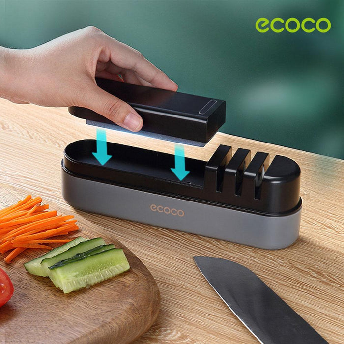Multipurpose Ceramic Carbide Knife Shapener For Knives Scissors Cleaver Keychain - amazingooh