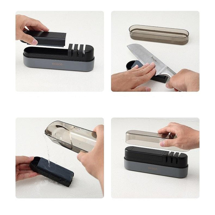 Multipurpose Ceramic Carbide Knife Shapener For Knives Scissors Cleaver Keychain - amazingooh