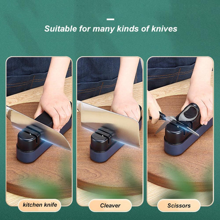 Multipurpose Ceramic Carbide Knife Shapener For Knives Scissors Cleaver Keychain - amazingooh