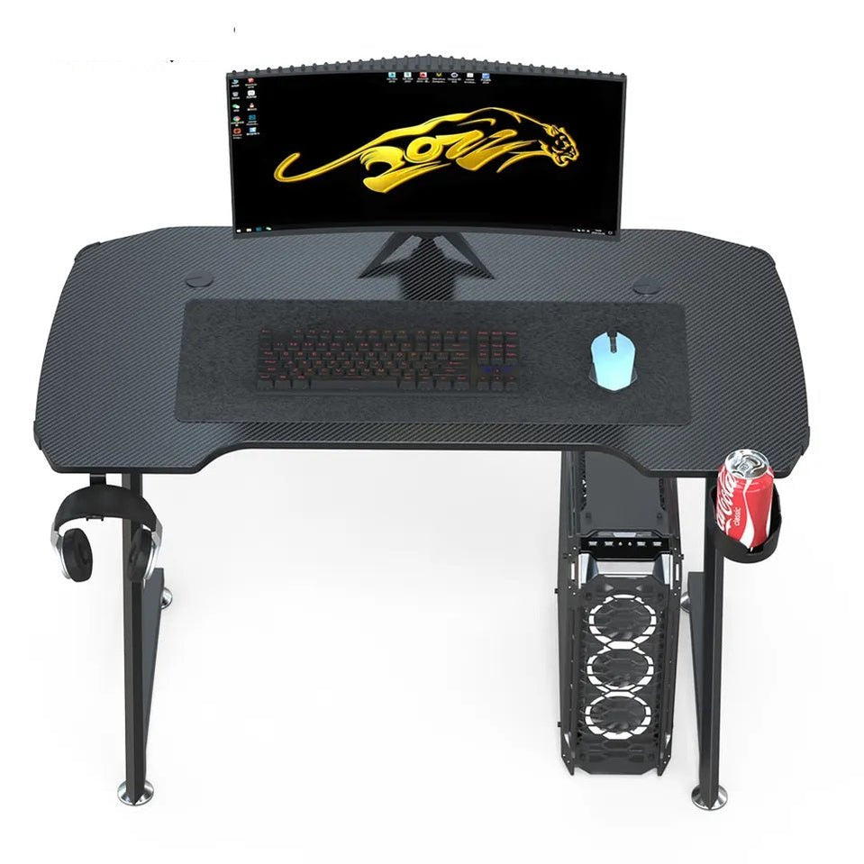 New Arrive Computer Table Z Shaped Gaming Desk With RGB Led Lights ...