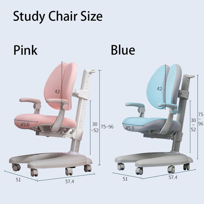New Full Adjustable Children Kids Ergonomic Study Chair Blue Pink AU - amazingooh
