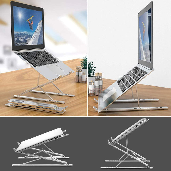 Portable Adjustable Laptop Stand Foldable Desktop Tripod Tray Anti-skid Pad AU - amazingooh