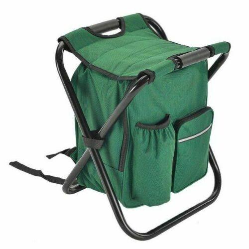 Portable Folding Backpack Chair Camping Stool Cooler Bag Rucksack Beach Fishing 150kg load - amazingooh