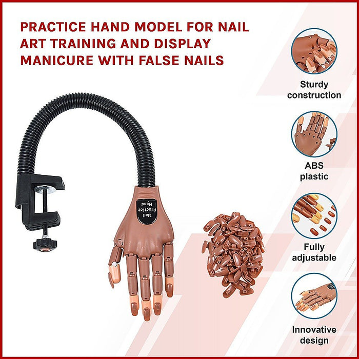 Practice Hand Model for Nail Art Training and Display Manicure with false nails - Amazingooh Wholesale