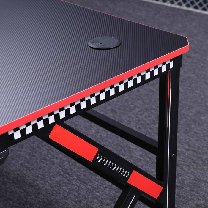 PREORDER Gaming Desk Desktop PC Computer Desks Desktop Racing Table Office Laptop Home K-Shaped Legs Black - amazingooh