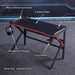 PREORDER Gaming Desk Desktop PC Computer Desks Desktop Racing Table Office Laptop Home K-Shaped Legs Black - amazingooh