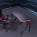 PREORDER Gaming Desk Desktop PC Computer Desks Desktop Racing Table Office Laptop Home K-Shaped Legs Black - amazingooh