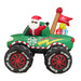 PREORDER Radiant Christmas Lights Monster Truck Gift Flag Xmas Inflatable Santa 1.8m Height - Amazingooh Wholesale