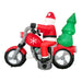 PREORDER Sparkling Christmas Tree Lights Xmas Inflatable Santa Red Motorcycle Rider 2.1m Long - Amazingooh Wholesale