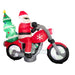 PREORDER Sparkling Christmas Tree Lights Xmas Inflatable Santa Red Motorcycle Rider 2.1m Long - Amazingooh Wholesale