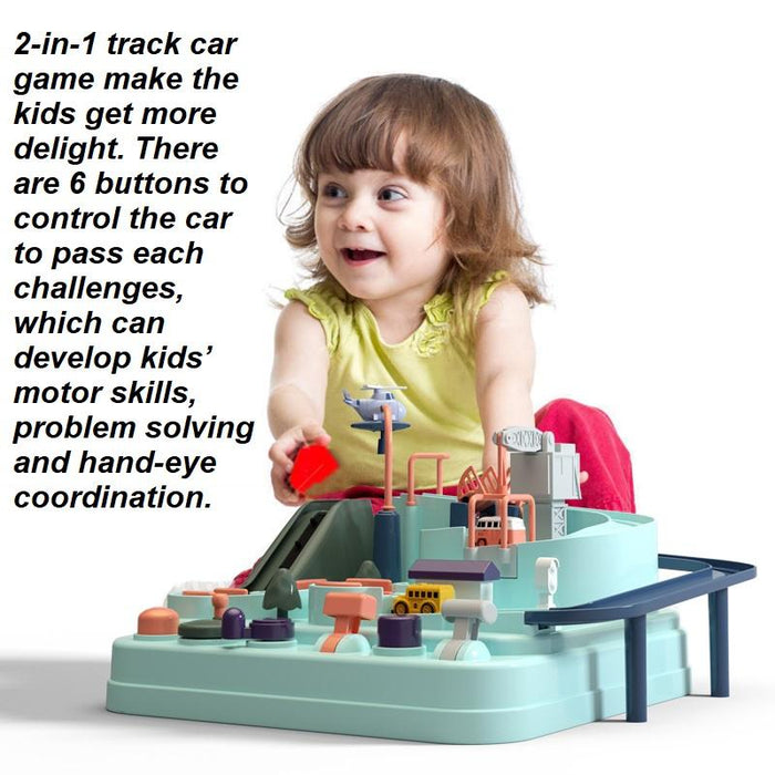 Racing Rail Car Model Educational Toy Adventure Mechanical Interactive Train - amazingooh