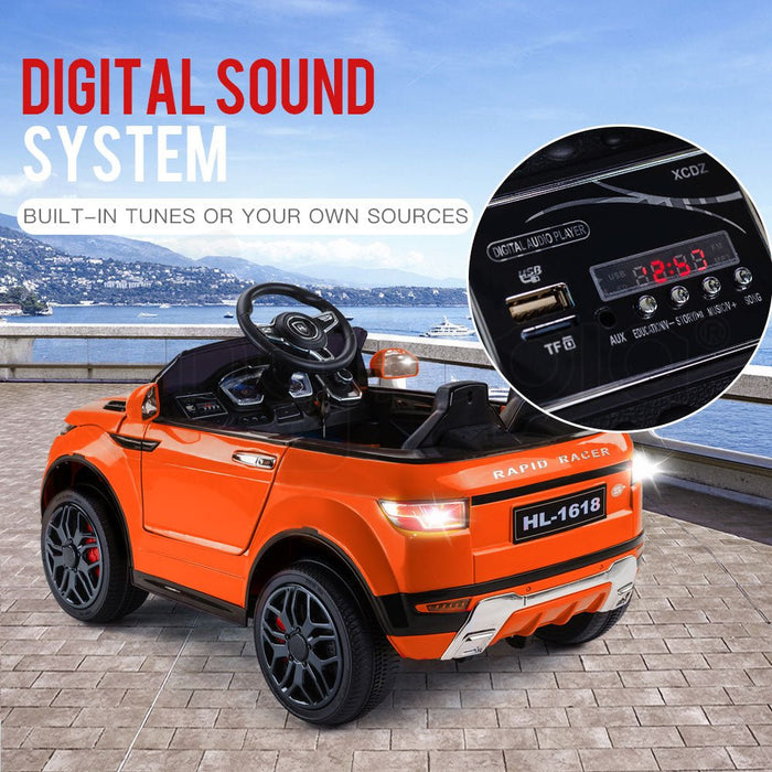 ROVO KIDS Ride-On Car Electric Battery Childrens Toy Powered Remote 12V Orange - Amazingooh Wholesale