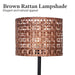 Sarantino Rattan Desk Lamp With Black Marble Base - Amazingooh Wholesale