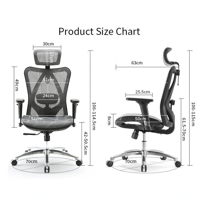 Sihoo M57 Ergonomic Office Chair, Computer Chair Desk Chair High Back Chair Breathable,3D Armrest and Lumbar Support - amazingooh