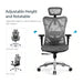 Sihoo M57 Ergonomic Office Chair, Computer Chair Desk Chair High Back Chair Breathable,3D Armrest and Lumbar Support - amazingooh